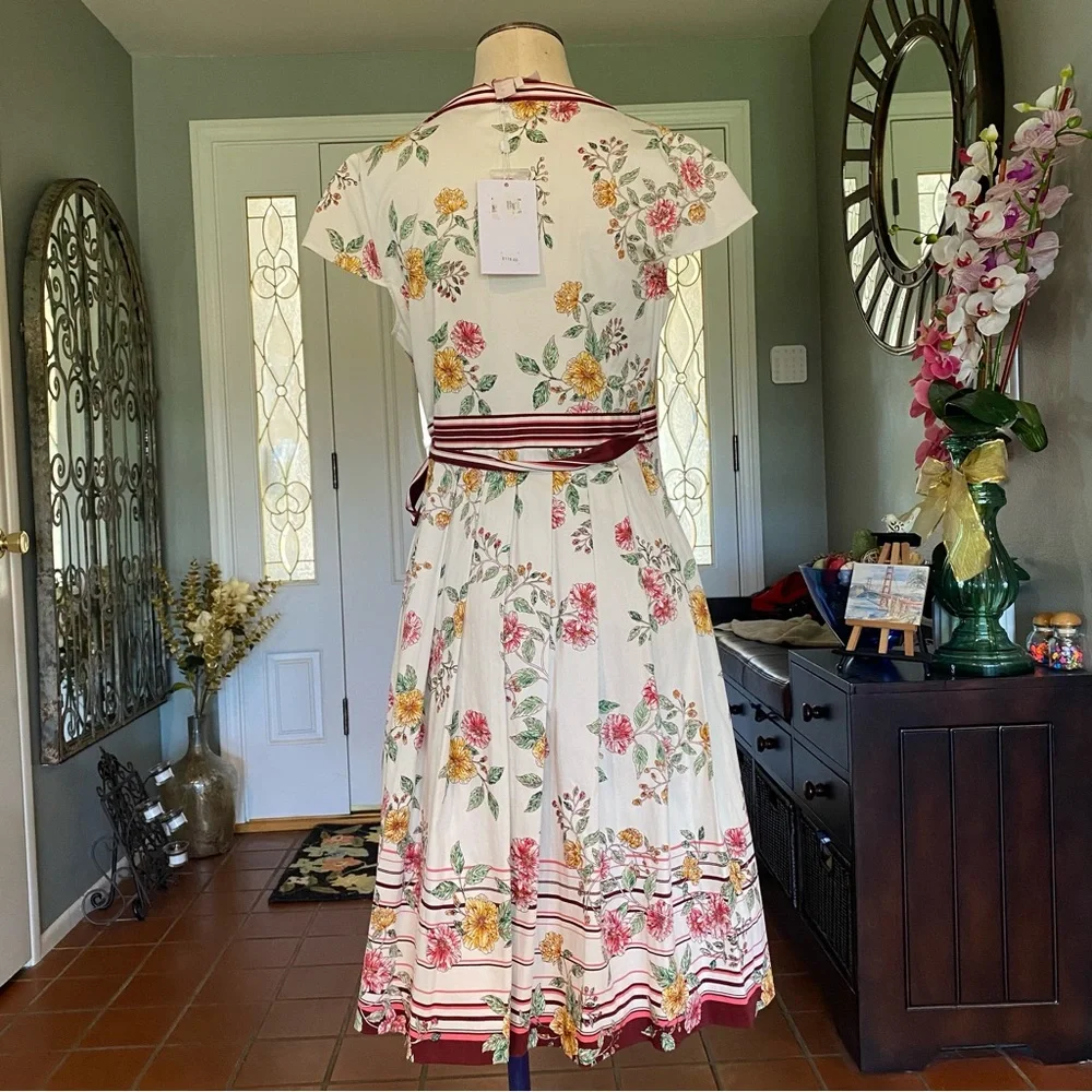 NWT Anthropologie Gal Meets Glam Teresa Floral Wrap Dress - Picture 7 of 12